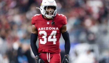 Dallas Cowboys defensive changes shown through Arizona Cardinals defender No. 34 reacting on the field.