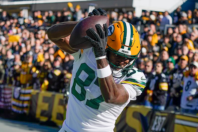 Pittsburgh Steelers Green Bay Packers Romeo Doubs