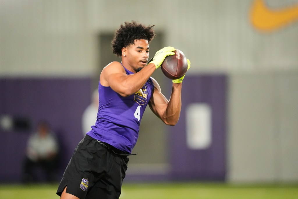 LSU corner Mansoor Delane, possible Giant upgrade, runs blazing 40-yard dash