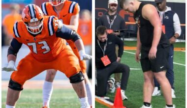 Illinois guard Josh Gesky excels at Pro Day, strong interest from Texans, to visit Broncos