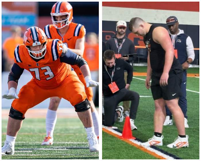 Illinois guard Josh Gesky excels at Pro Day, strong interest from Texans, to visit Broncos