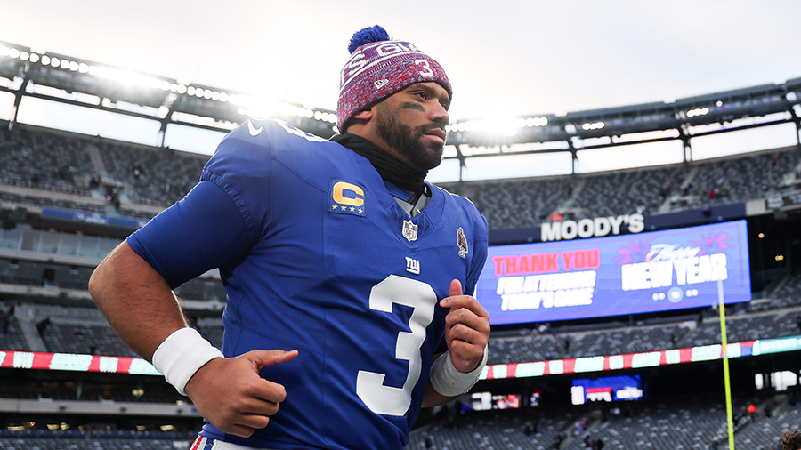 Former Seattle Seahawks QB Russell Wilson New York Giants 2025...