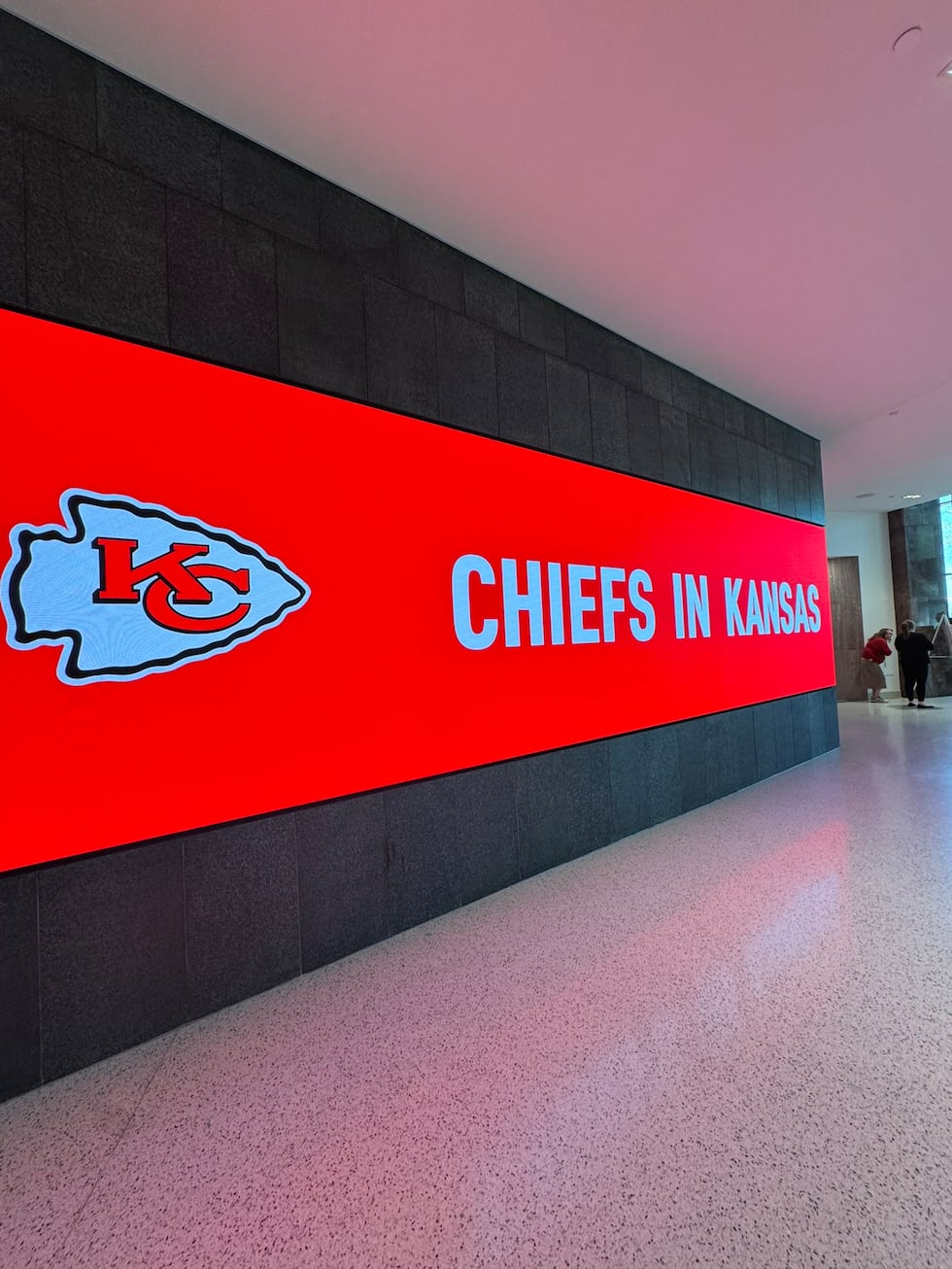 Gov. Laura Kelly and Kansas City Chiefs announce the team's move across the state line from...