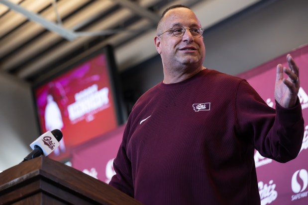 New University of Montana football coach Bobby Kennedy speaks at an introductory news conference Feb. 5, 2026 in Missoula, Montana. Kennedy, 59, is from Boulder, Colorado. He played football at Boulder High School and then at the University of Northern Colorado in Greeley before beginning his coaching career. The Montana job is Kennedy's first as a head coach. (Courtesy/University of Montana, Ryan Brennecke).