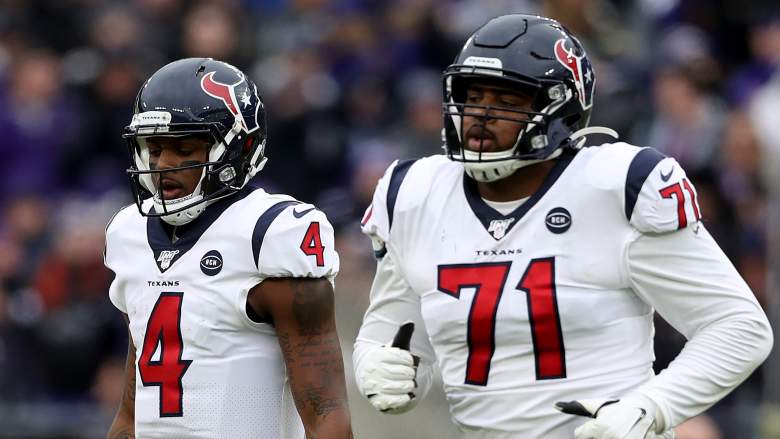Deshaun Watson #4, and Tytus Howard #71 were teammates with the Houston Texans and are reunited with the Cleveland Browns.