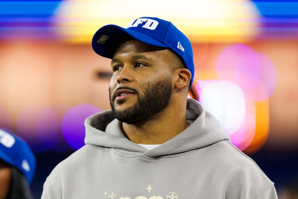 Former NFL player Aaron Donald at NFC Wild Card Playoffs Game