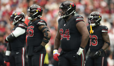 Dalvin Tomlinson #94 of the Arizona Cardinals during the NFL game at State Farm Stadium on October ...