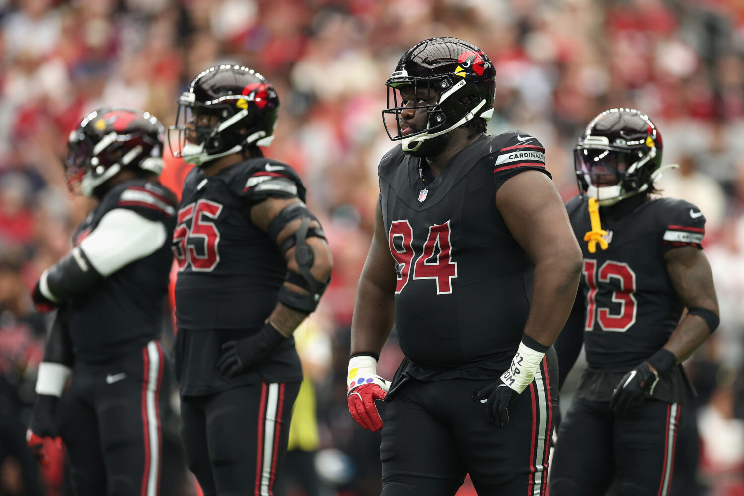 Dalvin Tomlinson #94 of the Arizona Cardinals during the NFL game at State Farm Stadium on October ...
