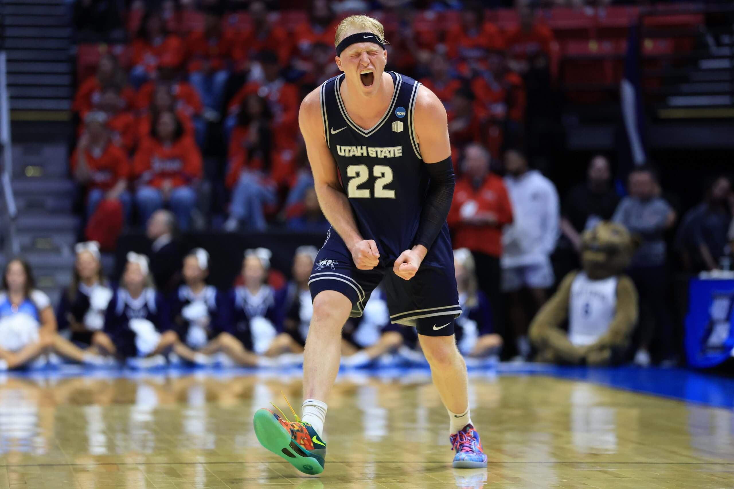 Karson Templin yells.