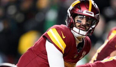 Washington Commanders quarterback Marcus Mariota prepared to take a snap under center against the Philadelphia Eagles on Dec. 20, 2025, in Landover, Md.