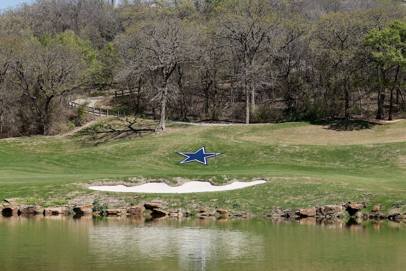 On the par-3 No. 3 hole, bunkers were relocated to allow for a view of the Cowboys star logo.