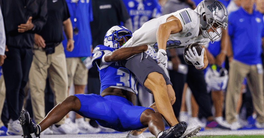 Grant Grayton. UK Football vs. Eastern Michigan at Kroger Field on Saturday, September 13, 2025 in Lexington, Kentucky. Photo by Crawford Ifland, Kentucky Sports Radio.