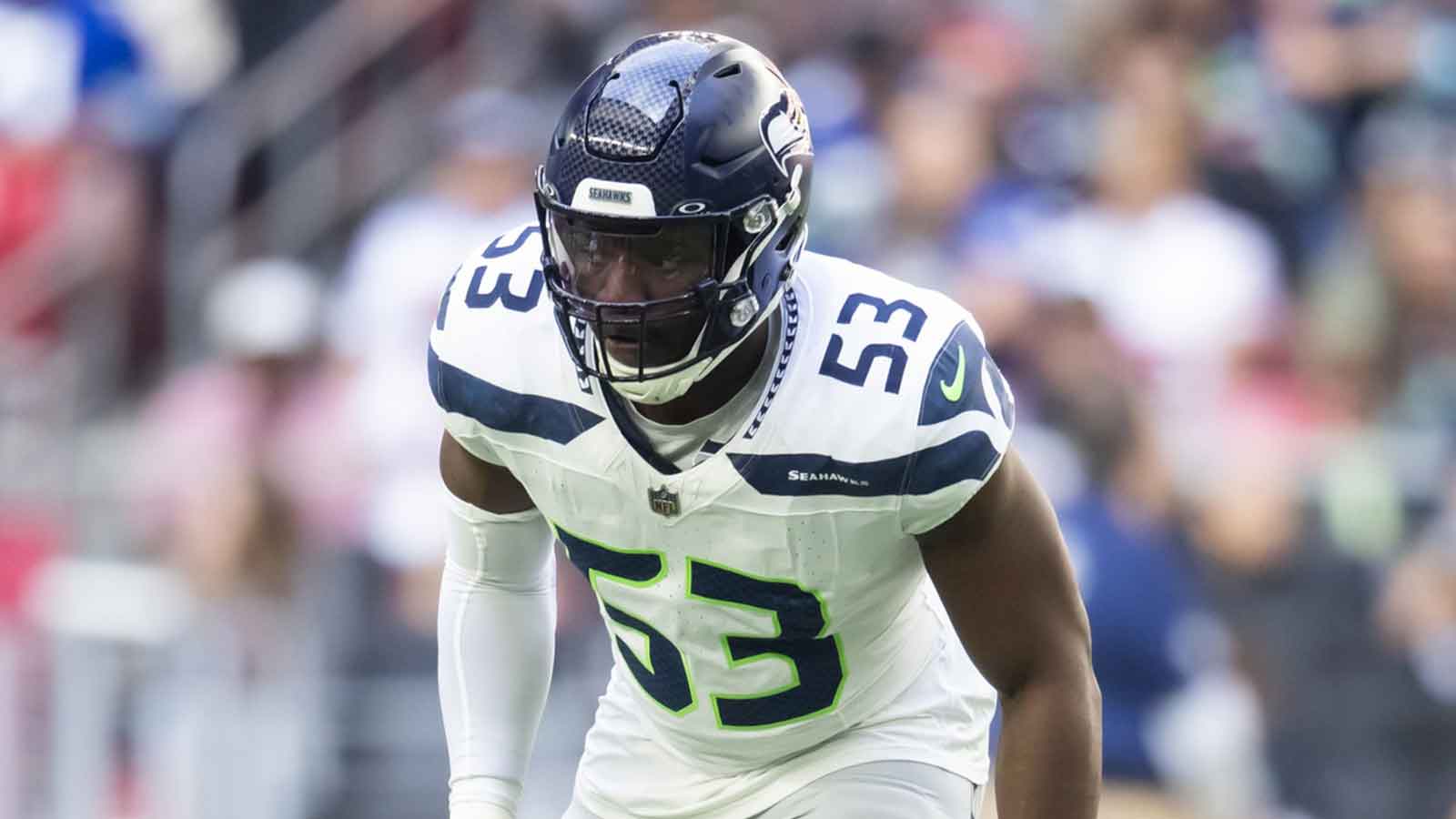Seattle Seahawks linebacker Boye Mafe (53) against the Arizona Cardinals at State Farm Stadium.