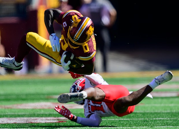 Football players in a game