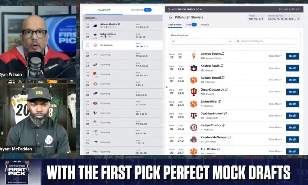 Bryant McFadden Builds 'Perfect' Steelers 7-Round Mock Draft