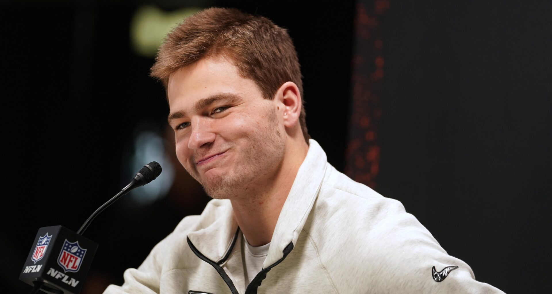 Patriots' Drake Maye Reveals Shaved Haircut for Charity in New Photos, Video