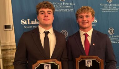 Shane Hulmes and Cole Ordway win Lehigh Valley football scholar-athlete awards