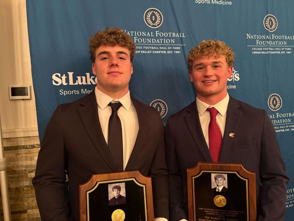 Shane Hulmes and Cole Ordway win Lehigh Valley football scholar-athlete awards
