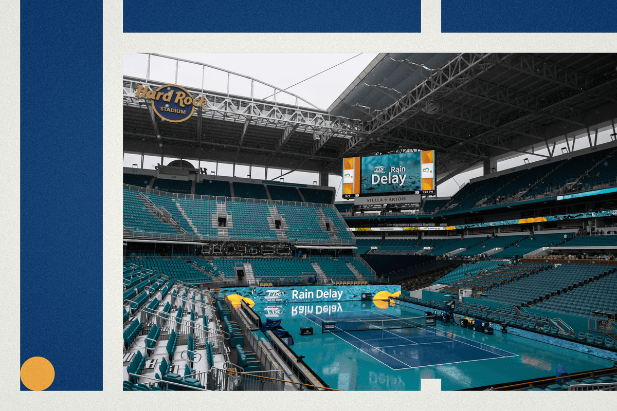 Why the Miami Open’s tennis court on Hard Rock Stadium’s football field has a rain problem
