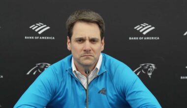 Panthers EVP Brandt Tilis's press conference interrupted by FanDuel promo