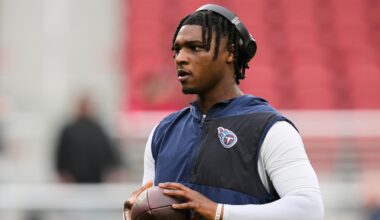 Cam Ward Crashes Wan'Dale Robinson's Titans Press Conference in Video, Asks Question