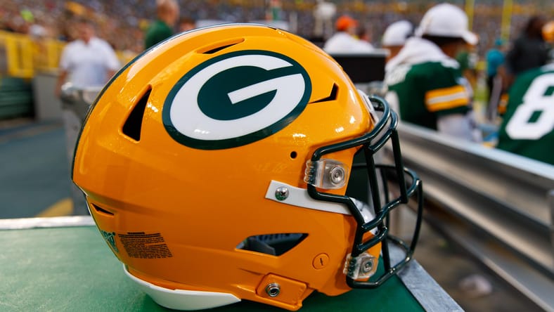 Green Bay Packers helmet during the preseason of 2019