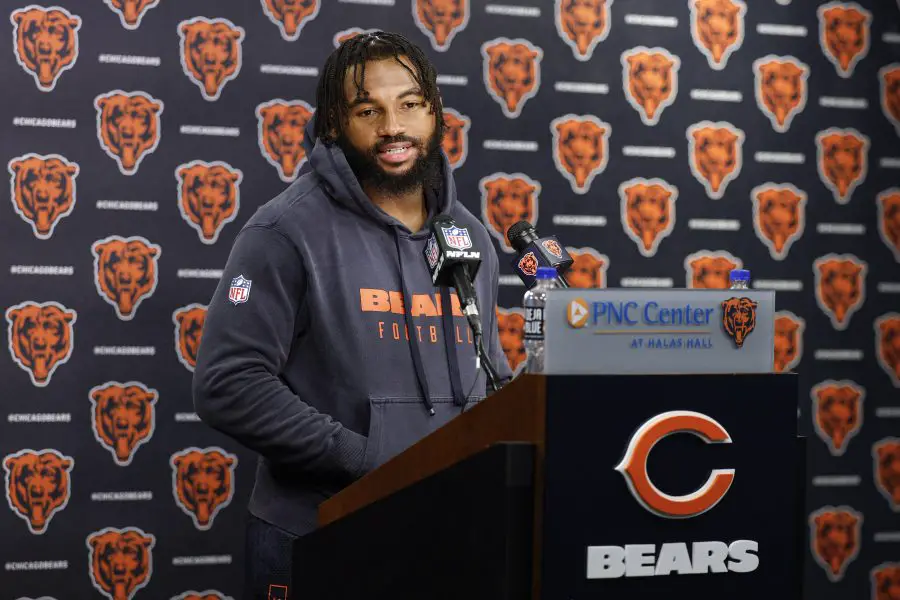D'Andre Swift at Chicago Bears training camp