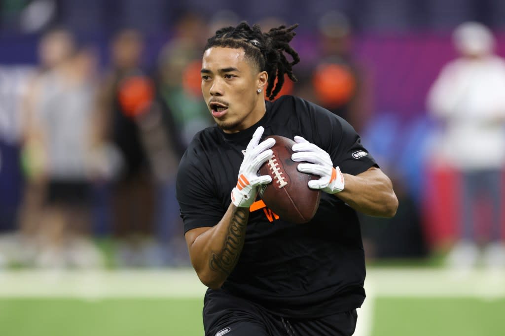 Receiver Makai Lemon turned some heads at USC’s Pro Day on Thursday. Rams GM Les Snead was among those in attendance. Getty Images