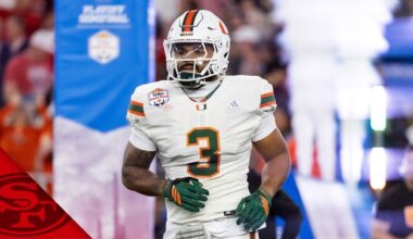 49ers meet with Miami pass-rush standout at NFL Combine