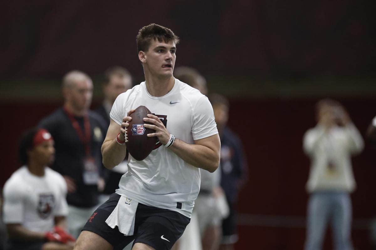 Ty Simpson Holding Workout with New York Jets