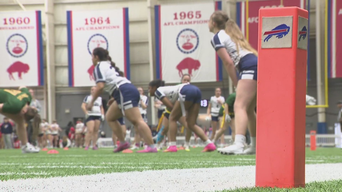 Girls flag football scrimmages held in Orchard Park