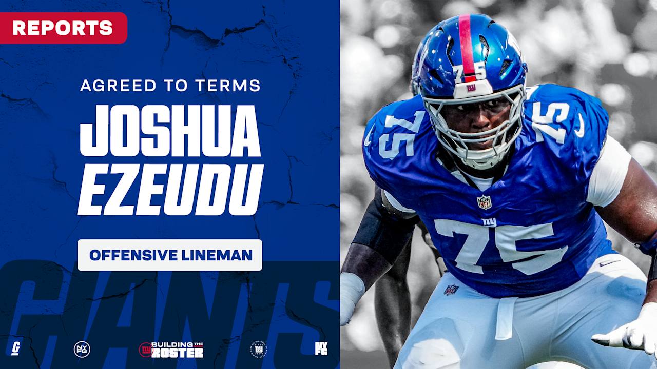 Giants agree to terms with OL Joshua Ezeudu, pending physical