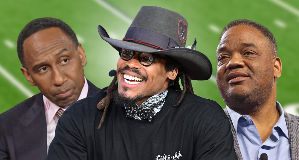 Stephen A. Smith checks Cam Newton for Jason Whitlock interview