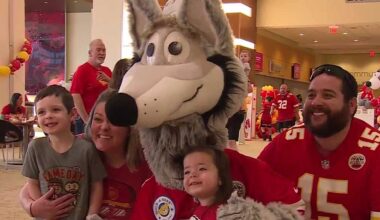 KC Wolf’s birthday bash brings young fans to Arrowhead Stadium