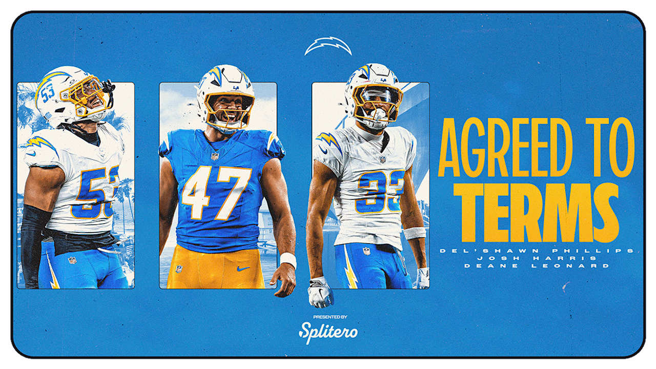 Los Angeles Chargers Agree to Terms with Josh Harris, Deane Leonard and Del’Shawn Phillips