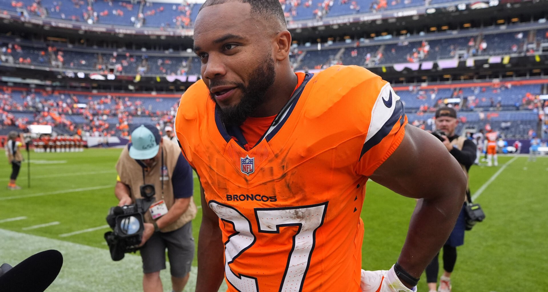 Denver Broncos running back J.K. Dobbins