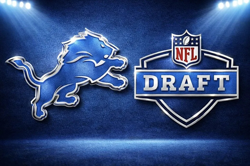 Detroit Lions 2026 NFL Draft offensive linemen Detroit Lions 2026 NFL Mock Draft Blockbuster NFL Draft trade Detroit Lions Detroit Lions compensatory pick Lions Spencer Fano mock draft