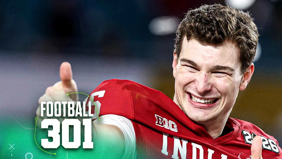 MIAMI GARDENS, FLORIDA - JANUARY 19: Fernando Mendoza #15 of the Indiana Hoosiers celebrates after defeating Miami Hurricanes 27-21 in the 2026 College Football Playoff National Championship at Hard Rock Stadium on January 19, 2026 in Miami Gardens, Florida. (Photo by Megan Briggs/Getty Images)