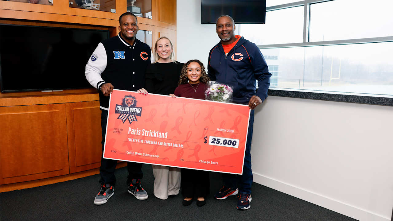 Bears surprise 2026 Collin Wehr Scholarship winner Paris Strickland
