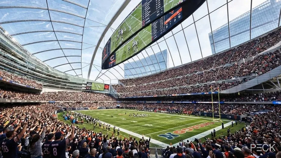 Futuristic new renderings for Chicago Bears' $5 billion stadium includes translucent dome and entertainment complex