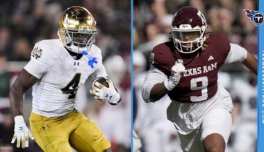 NFL Draft Analyst Dane Brugler Has the Titans Going RB, Then Edge Rusher, in NFL Draft Mock 