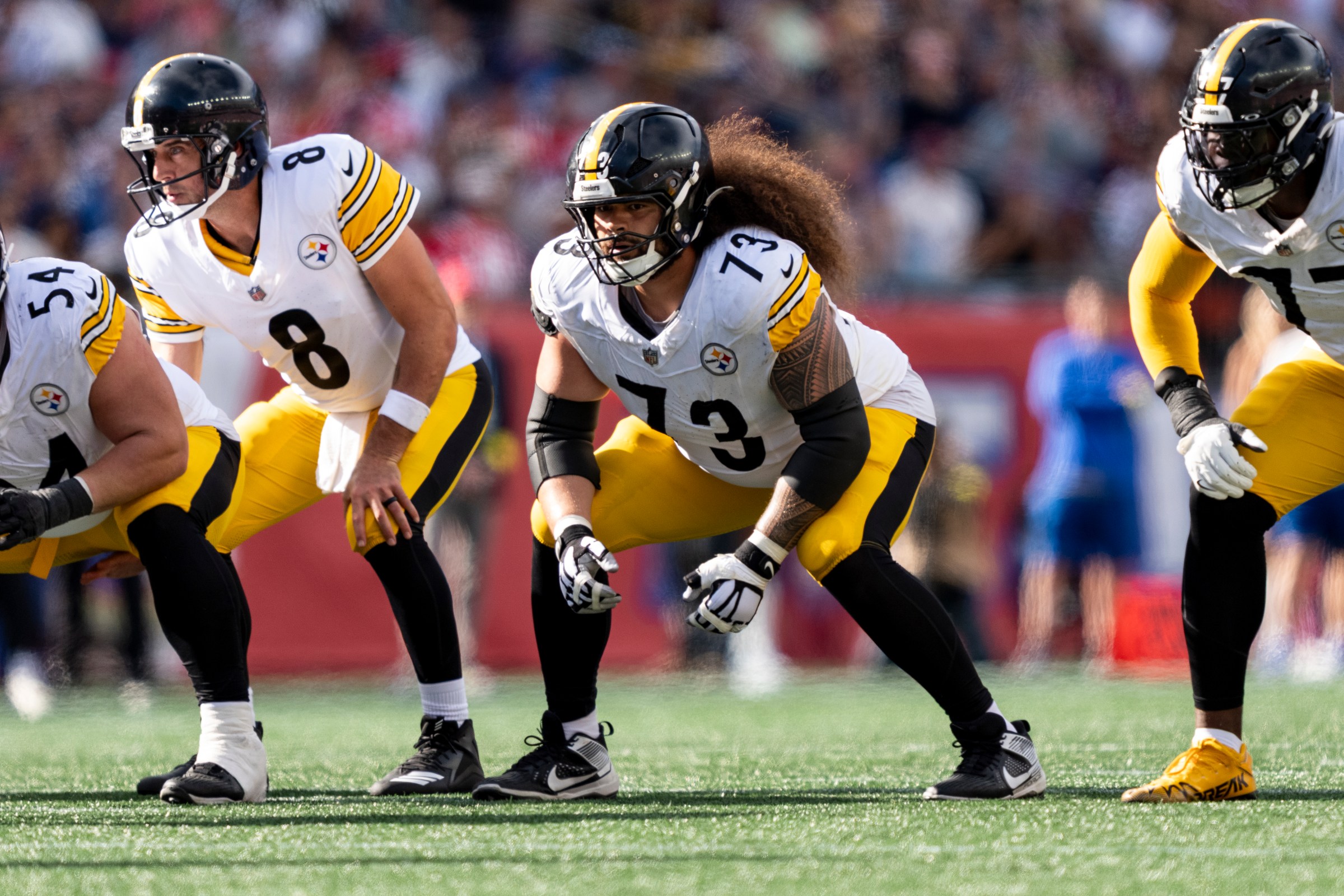 Isaac Seumalo #73 of the Pittsburgh Steelers