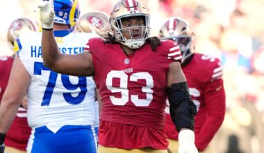 The 49ers won’t place a tender on Kalia Davis, allowing him to become an unrestricted free agent