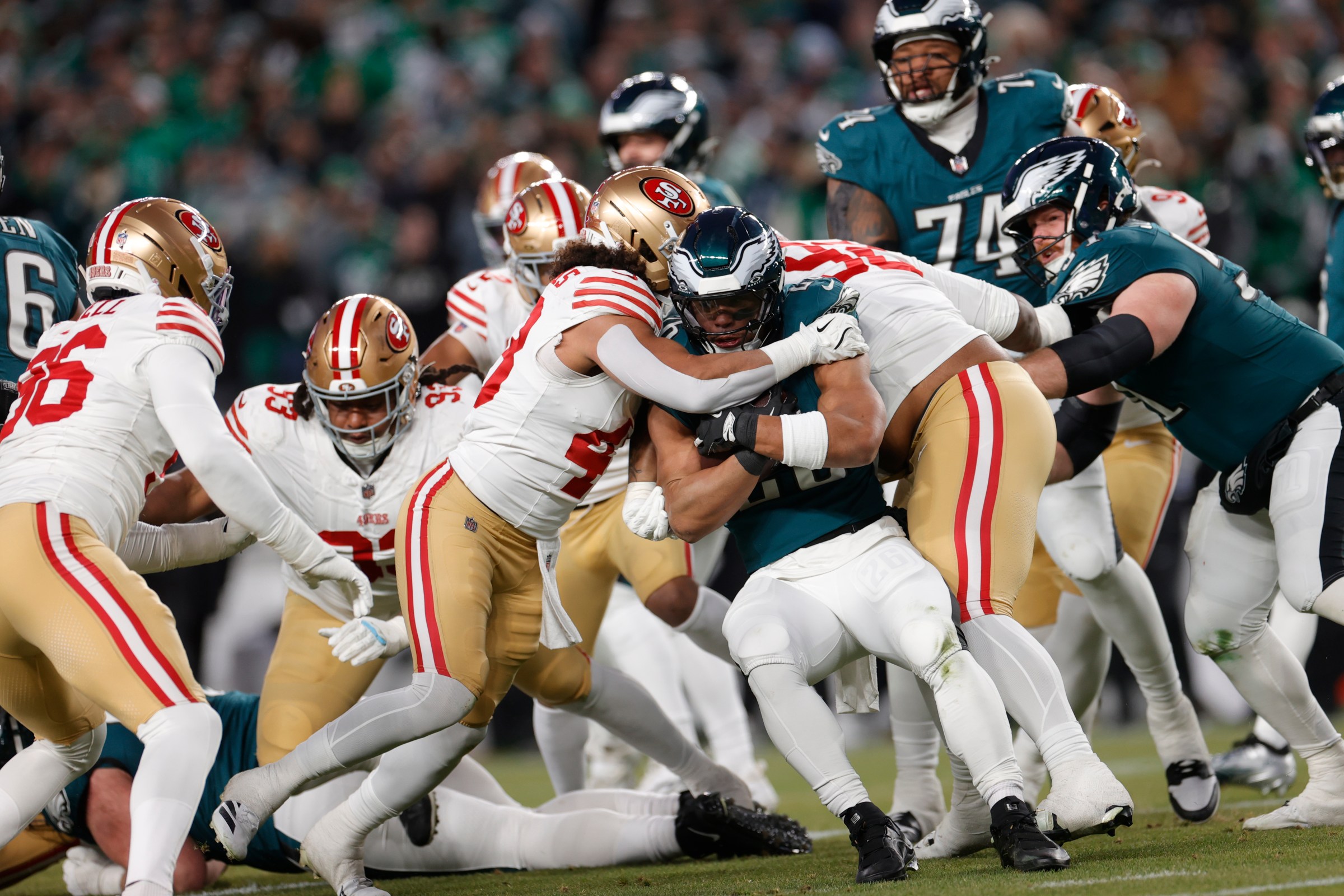 Saquon struggled to find running room in 2025