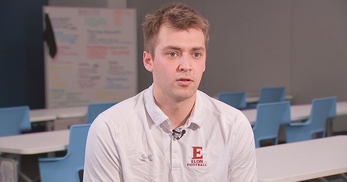 Elon football kicker becomes first student to donate bone marrow in school program – WSOC TV