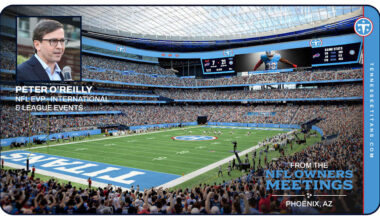 NFL Executive Peter O'Reilly Discusses Nashville's Super Bowl Chances on the Same Day Titans Owner Amy Adams Strunk and President Burke Nihill Made a Presentation on New Nissan Stadium at NFL Owners Meetings