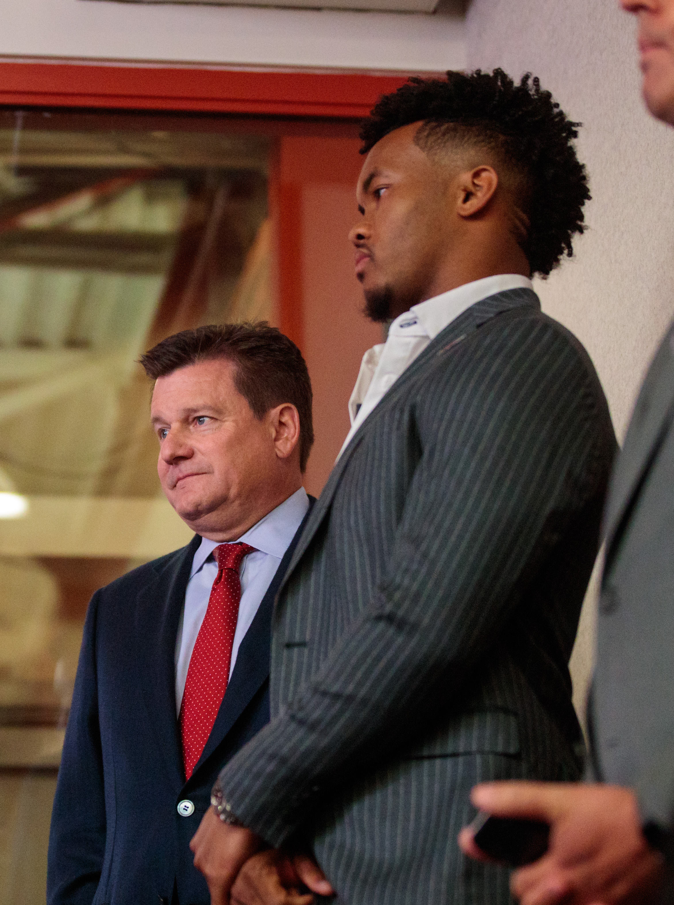 Arizona Cardinals president Michael Bidwill (left) alongside quarterback Kyler Murray