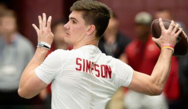 Ty Simpson and the Cardinals; NFL draft need at each position