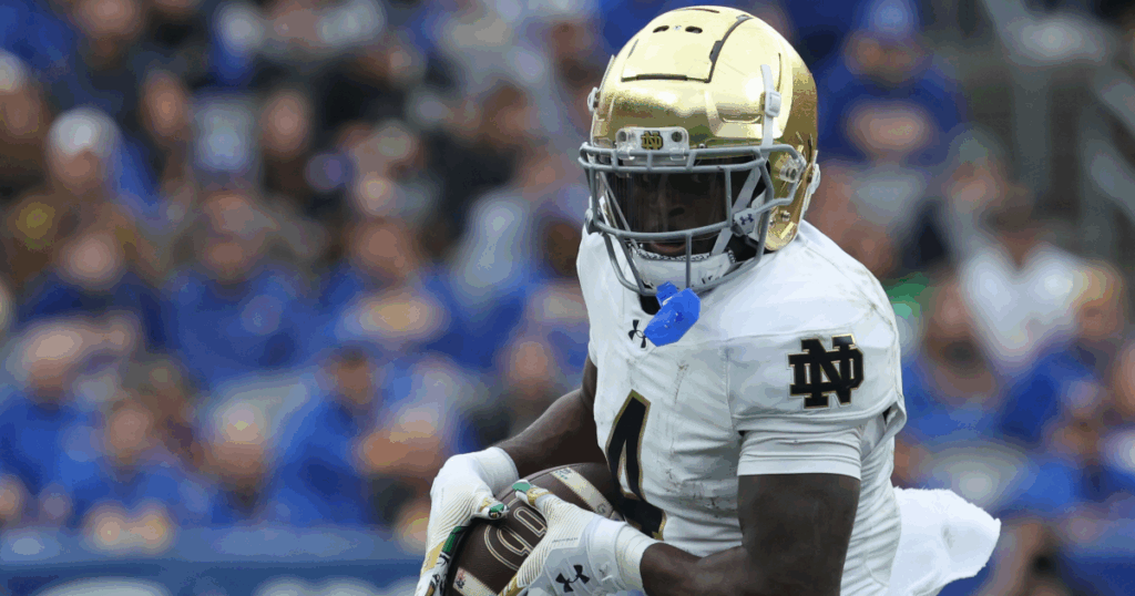 The ESPN broadcast had some seemingly positive news after Notre Dame running back Jeremiyah Love went down with injury Saturday.
