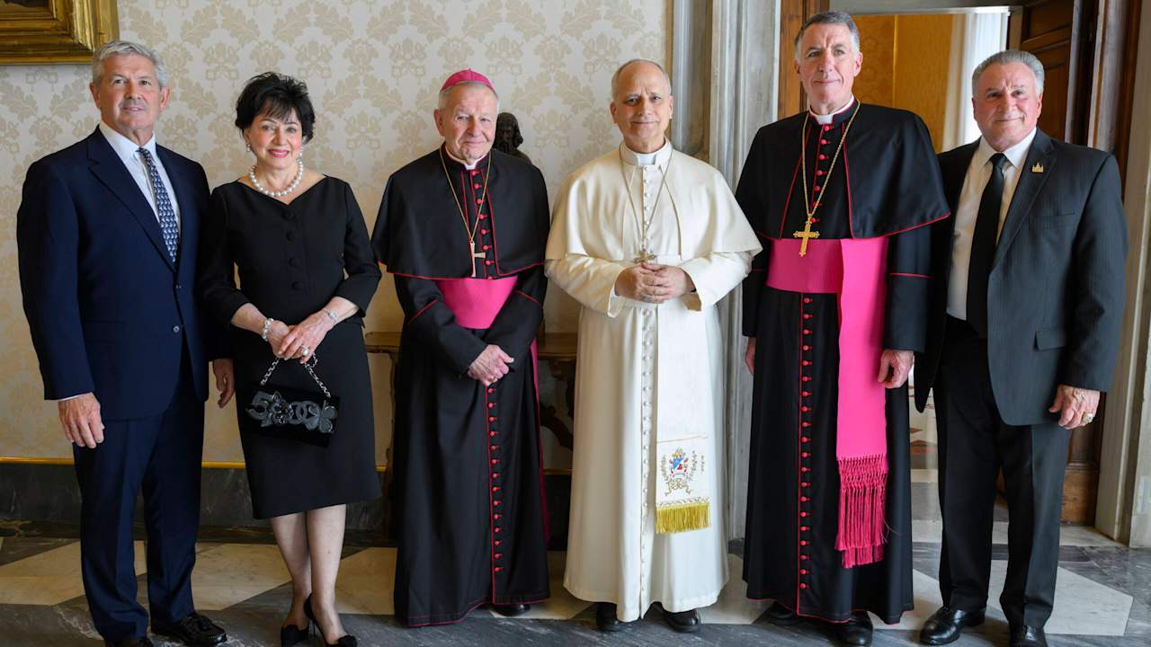 New Orleans Saints Owner Gayle Benson meets with Pope Leo XIV